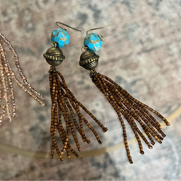 Set of 2 dangly earrings - Picture 3 of 3